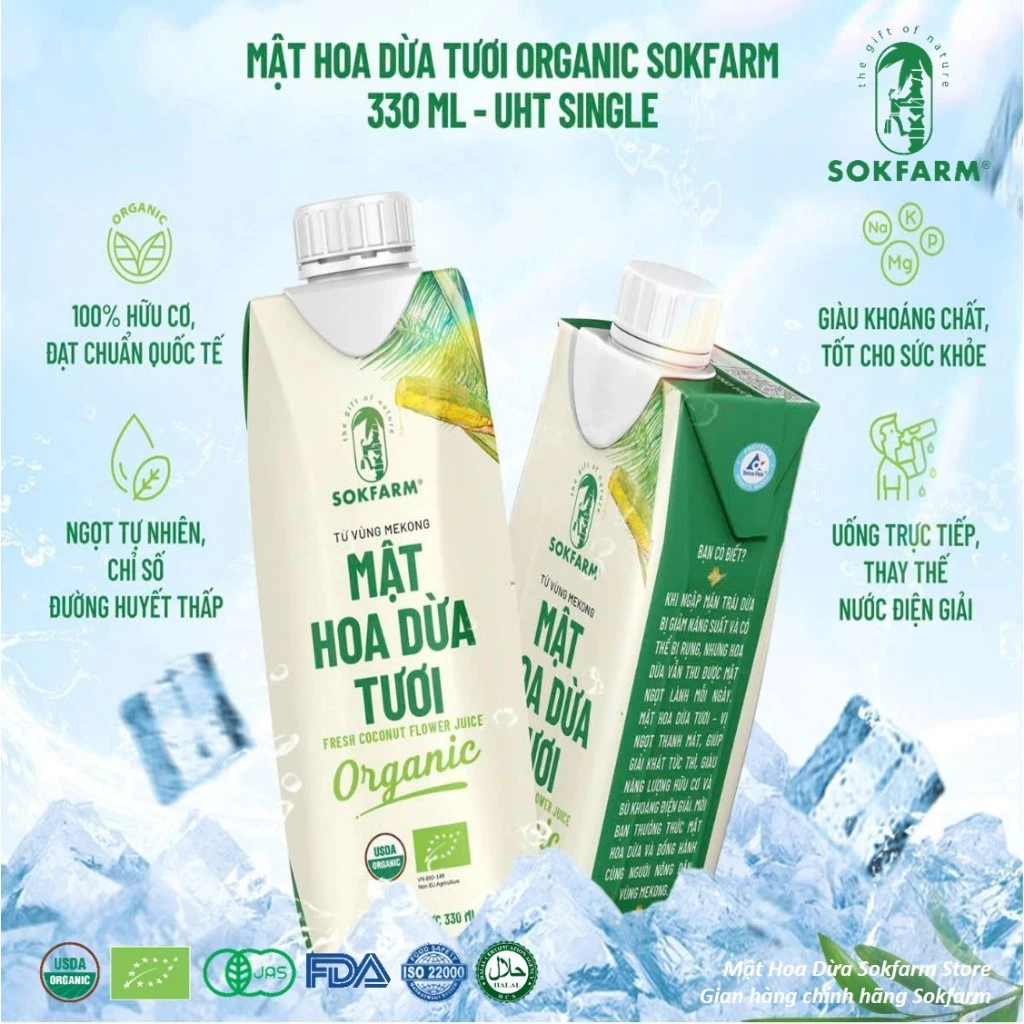 MẬT HOA DỪA TƯƠI SOKFARM CHÍNH HÃNG